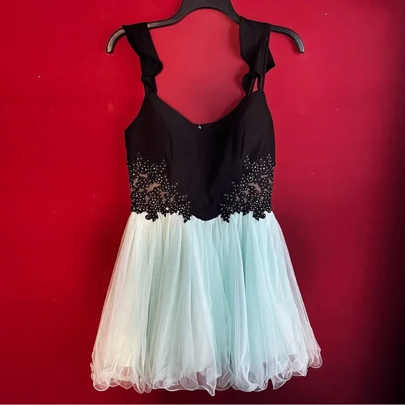 Blondie Nites Dresses | Blondie Nites By Stacy Sklar Semi-Formal Ballerina Dress | Color: Black/Blue | Size: 13j | Vgardon's Closet